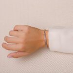 Gourmet White Gold Bangle
