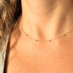 Minimal Mixed Gold Balls Chain Necklace