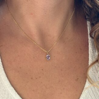 Violet Amethyst Flame Necklace