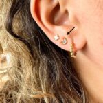 Crescent Mother of Pearl Piercing (One Side)