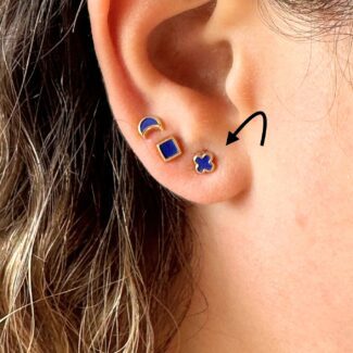 Small Van Cleef Lapis Piercing (One Side)