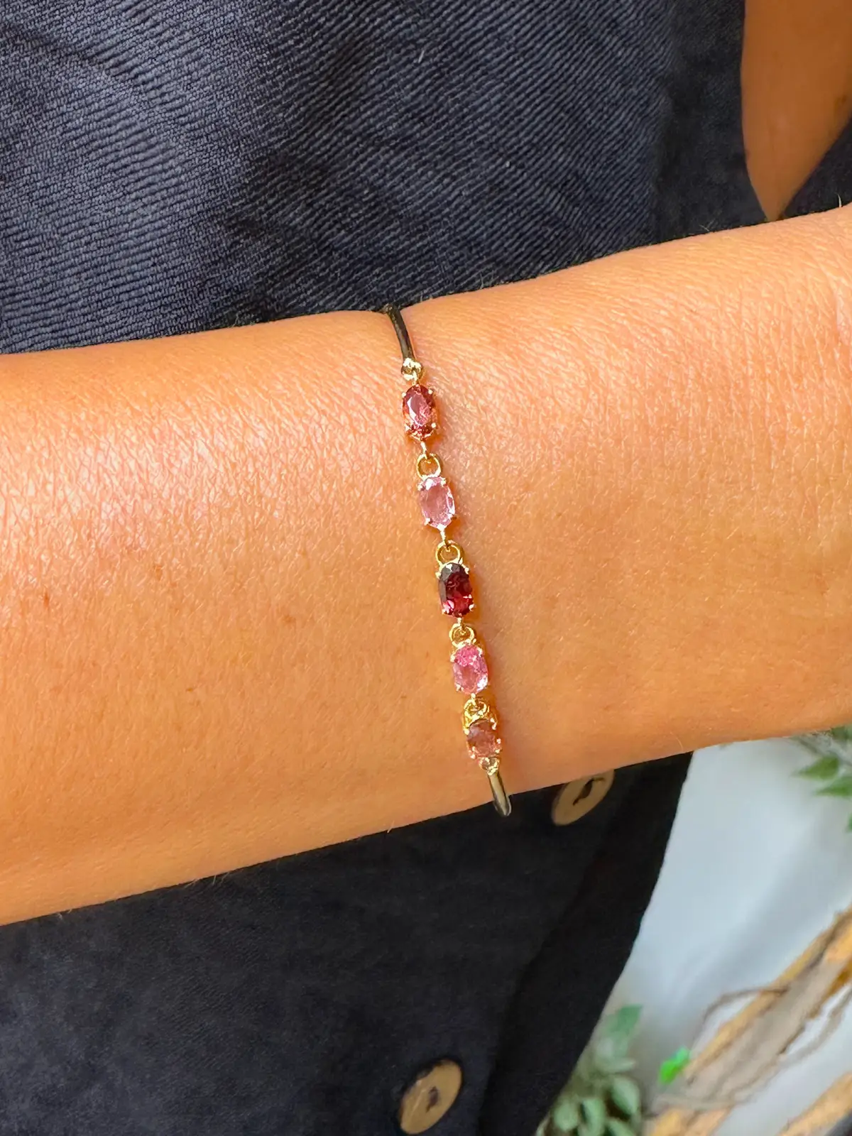 Blush Tourmaline Bangle