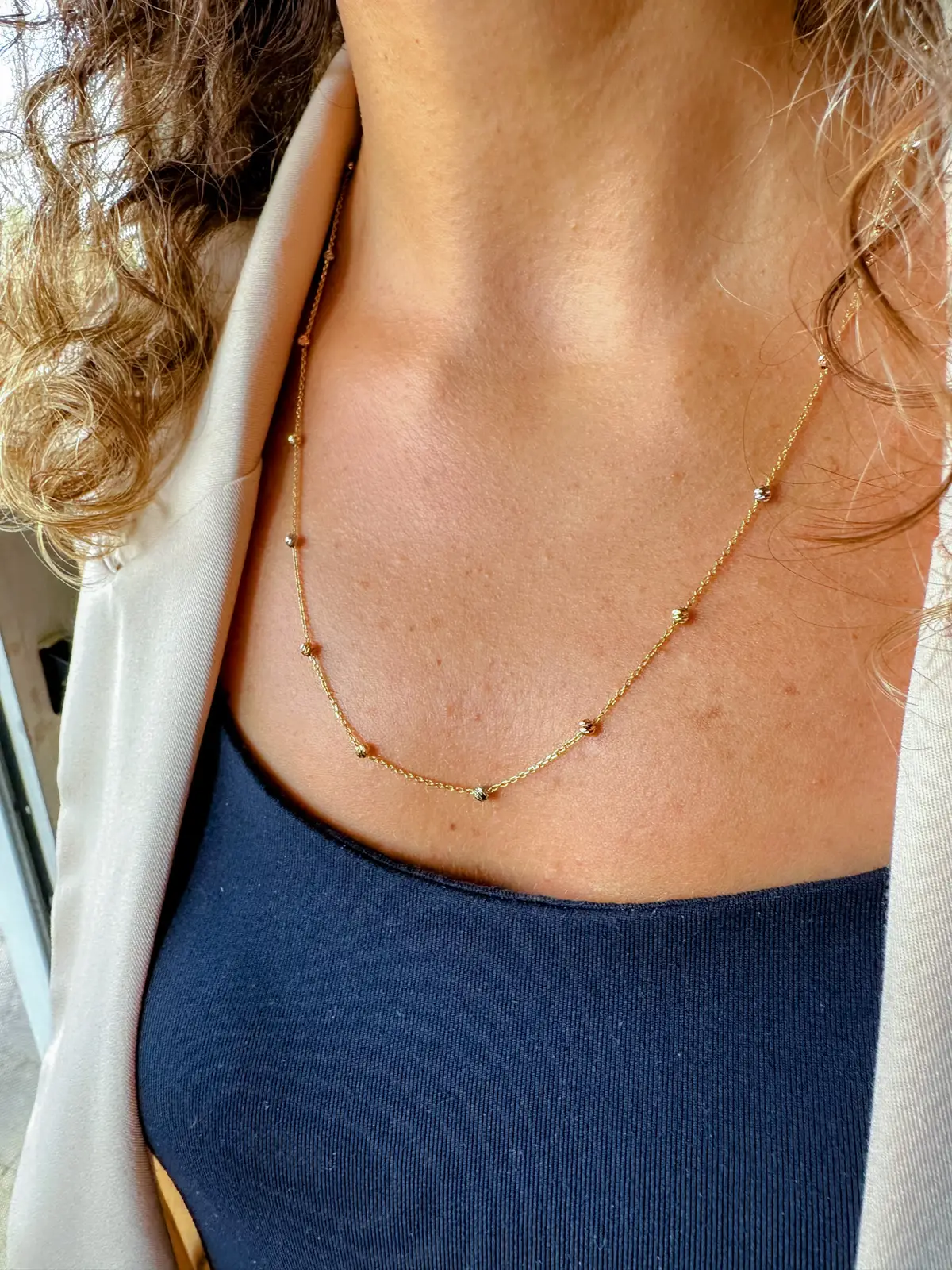 Golden Sphere Necklace