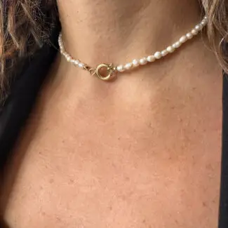 Locked in Pearls Choker