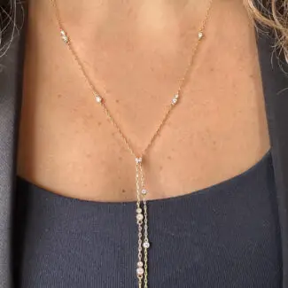 Axis Glow Diamond T Necklace