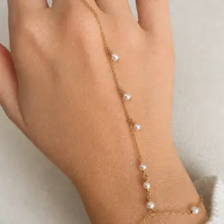 Pearl Embrace Hand Bracelet