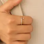 Diamond Orb Open Ring