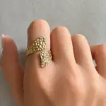 Golden Hive Diamond Ring