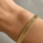 Golden Texture Diamond Bangle – 0.50 CT