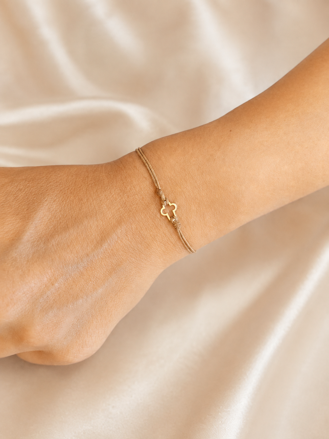 Minimal Hollow Cross Bracelet